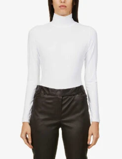 Spanx Turtleneck Stretch-jersey Body 9 Spanx Turtleneck Stretch-jersey Body -Sweaty Betty Store R03838560 WHITE ALT02