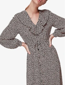 Whistles Abstract Heart-print Woven Midi Dress 10 Whistles Abstract Heart-print Woven Midi Dress -Sweaty Betty Store R03840130 MULTICOLOURED ALT02