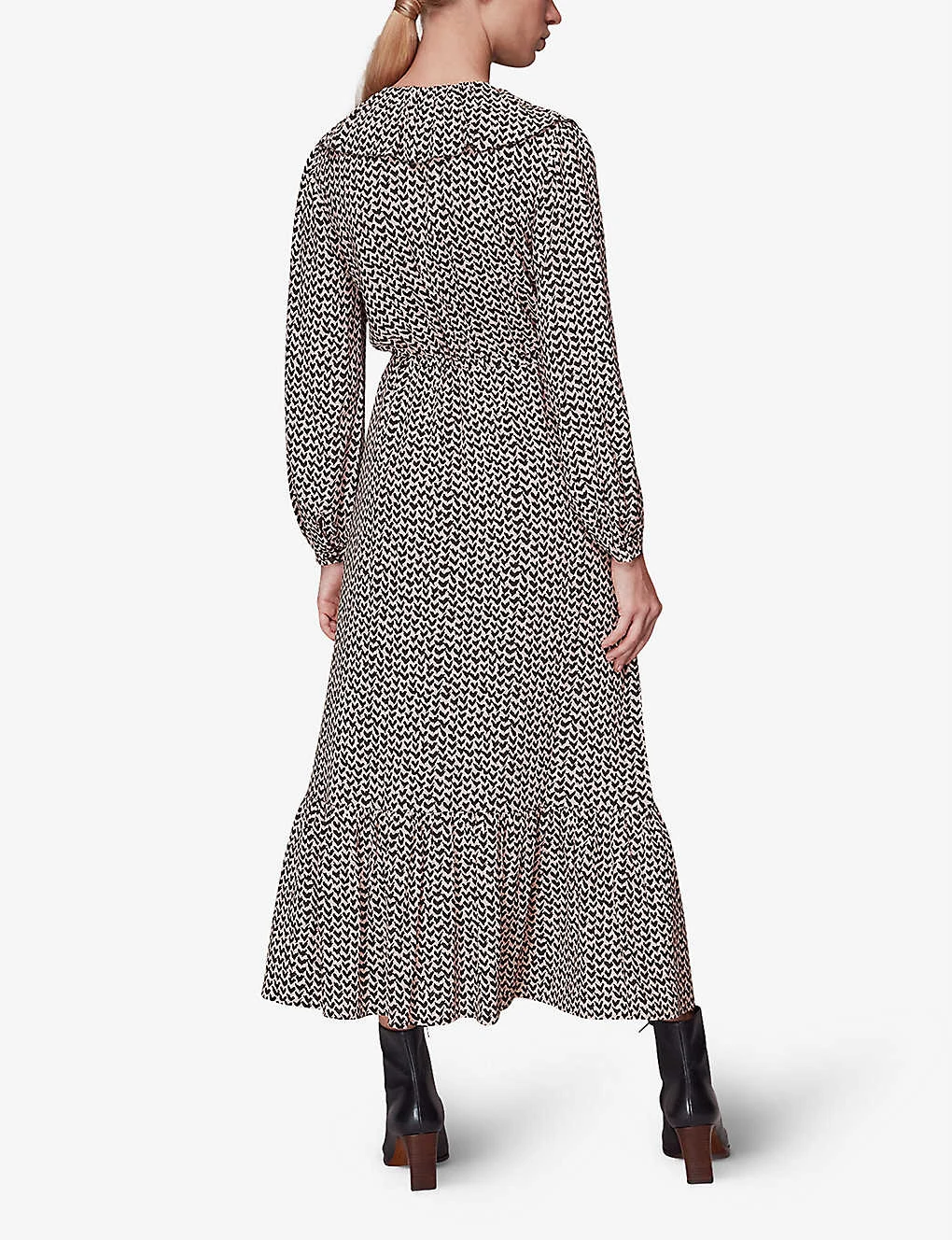 Whistles Abstract Heart-print Woven Midi Dress 6 Whistles Abstract Heart-print Woven Midi Dress - Image 4