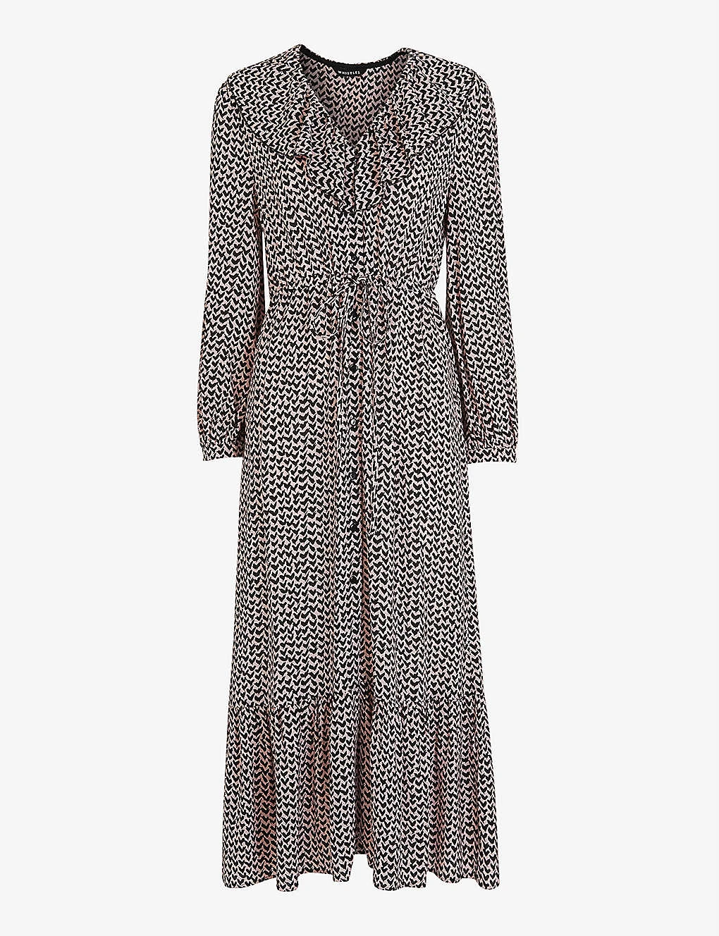 Whistles Abstract Heart-print Woven Midi Dress 3 Whistles Abstract Heart-print Woven Midi Dress