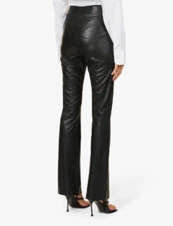 Commando Com Faux Leather Splt Pant 10 Commando Com Faux Leather Splt Pant -Sweaty Betty Store R03851555 BLACK ALT03