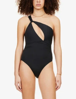 Seafolly Collective One-shoulder Stretch-recycled Nylon Swimsuit 9 Seafolly Collective One-shoulder Stretch-recycled Nylon Swimsuit -Sweaty Betty Store R03854729 BLACK ALT02