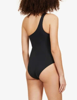 Seafolly Collective One-shoulder Stretch-recycled Nylon Swimsuit 10 Seafolly Collective One-shoulder Stretch-recycled Nylon Swimsuit -Sweaty Betty Store R03854729 BLACK ALT03