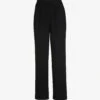 Whistles Split-hem Wide-leg Crepe Trousers -Sweaty Betty Store R03865801 BLACK M