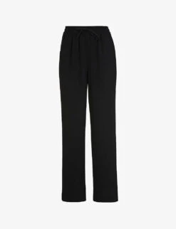 Whistles Split-hem Wide-leg Crepe Trousers