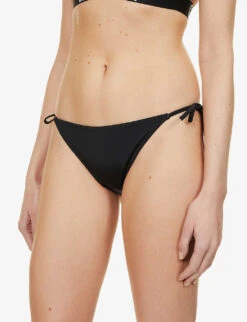 Calvin Klein Intense Power Logo-print High-rise Bikini Bottoms 9 Calvin Klein Intense Power Logo-print High-rise Bikini Bottoms -Sweaty Betty Store R03874197 PVHBLACK ALT02