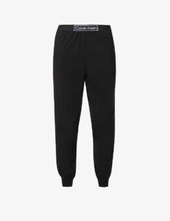 Calvin Klein Reimagined Logo-band Relaxed-fit Mid-rise Cotton-recycled Polyester Blend Jogging Bottoms