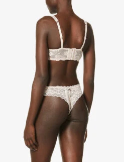 Aubade Softessence Floral-embroidered Stretch-mesh Half-cup Bra 10 Aubade Softessence Floral-embroidered Stretch-mesh Half-cup Bra -Sweaty Betty Store R03879249 GOLDENBEIGE ALT03