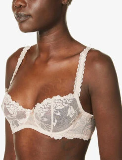 Aubade Softessence Floral-embroidered Stretch-mesh Half-cup Bra 11 Aubade Softessence Floral-embroidered Stretch-mesh Half-cup Bra -Sweaty Betty Store R03879249 GOLDENBEIGE ALT04
