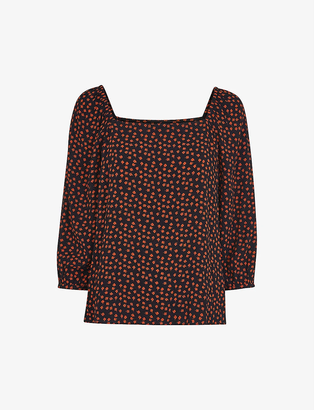 Whistles Blanche Floral-print Square-neck Woven Top 3 Whistles Blanche Floral-print Square-neck Woven Top
