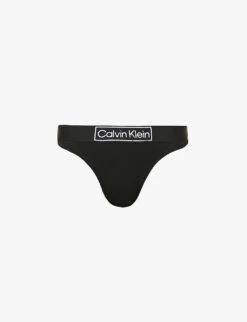 Calvin Klein Reimagine Heritage Logo-print Stretch-cotton Jersey Thong