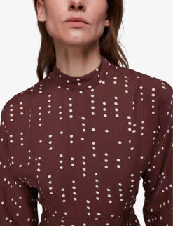 Whistles Theodora Dash Polka Dot Woven Dress 12 Whistles Theodora Dash Polka Dot Woven Dress -Sweaty Betty Store R03894956 MULTICOLOURED ALT04