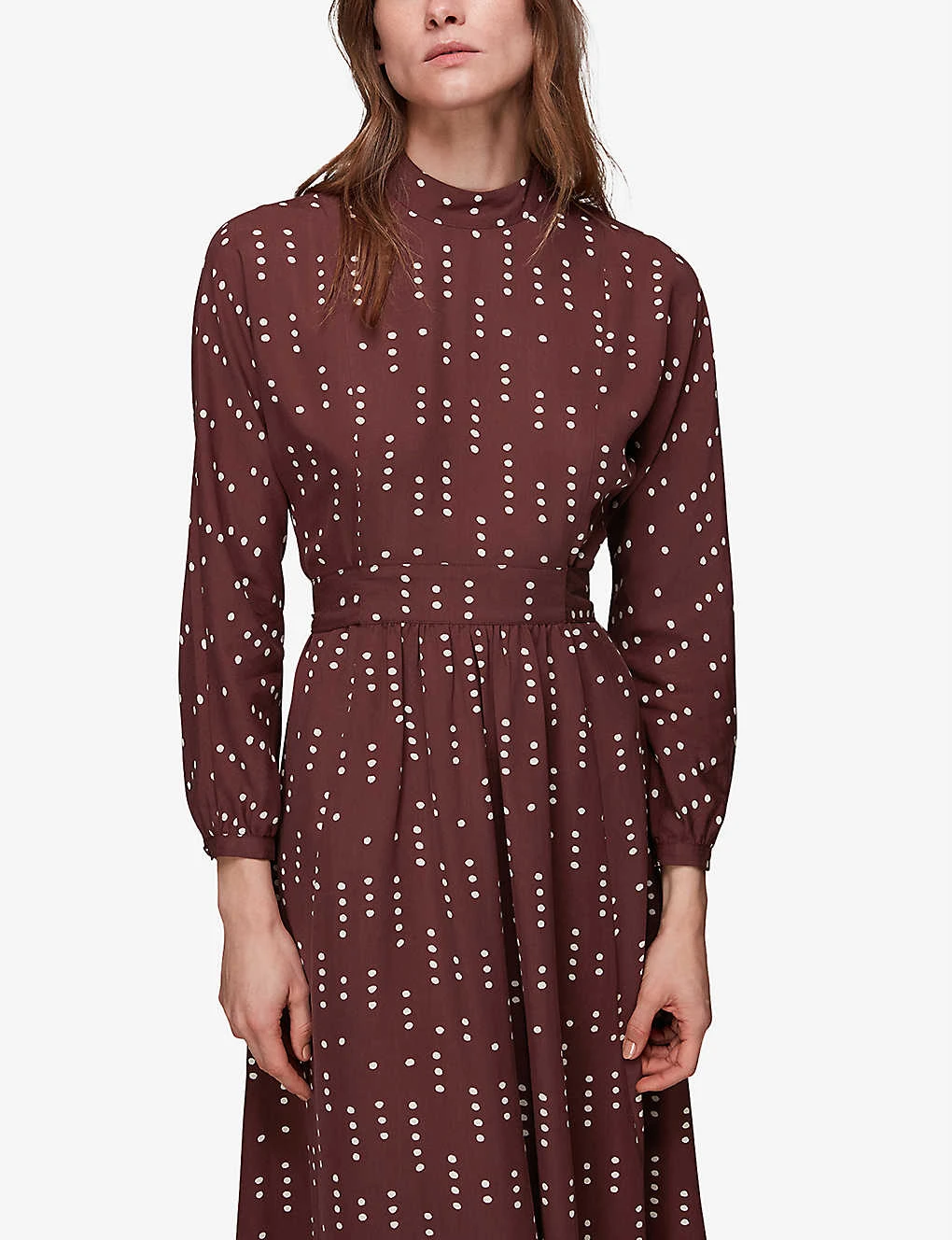 Whistles Theodora Dash Polka Dot Woven Dress 8 Whistles Theodora Dash Polka Dot Woven Dress - Image 6