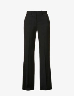 Joseph Morrissey Relaxed-fit High-rise Straight Stretch-wool Trousers