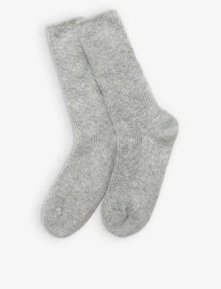 Ribbed Cashmere Bed Socks Sizes 4-7
