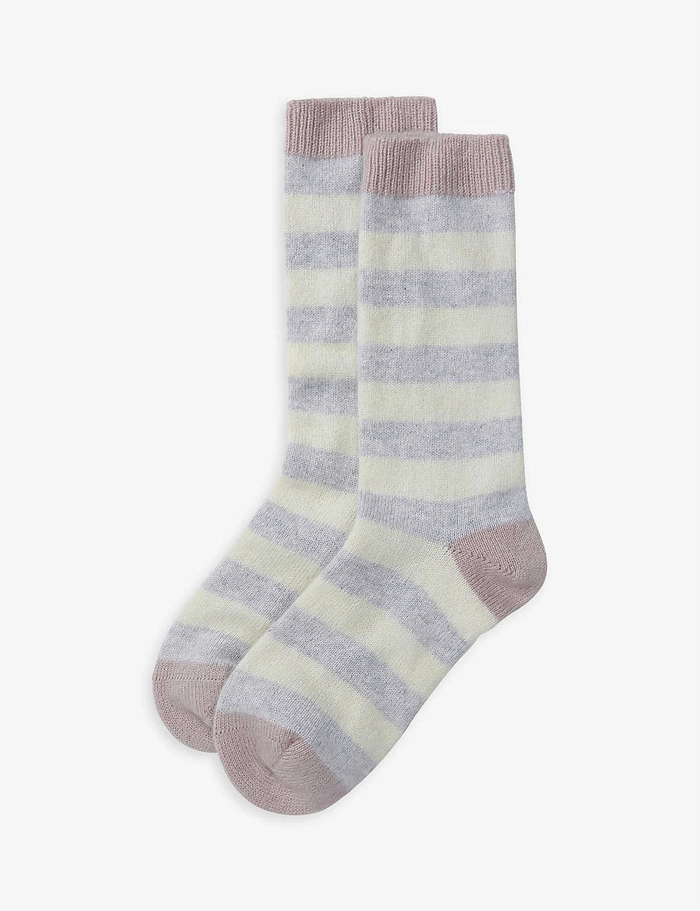 Stripe Cashmere Bed Socks 3 Stripe Cashmere Bed Socks
