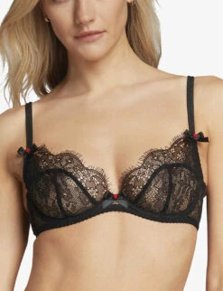 AGENT PROVOCATEUR Lorna Scalloped-lace Underwired Bra 11 AGENT PROVOCATEUR Lorna Scalloped-lace Underwired Bra -Sweaty Betty Store R03907070 BLACK ALT04