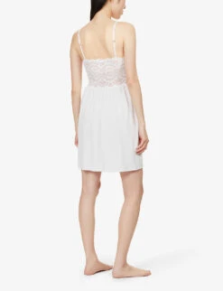 Eberjey Marry Me Mademoiselle Stretch-jersey And Lace Chemise -Sweaty Betty Store R03909192 WHITE ALT03