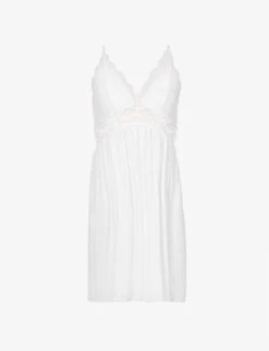 Eberjey Marry Me Mademoiselle Stretch-jersey And Lace Chemise