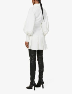 Oversized-collar Crepe Mini Dress 10 Oversized-collar Crepe Mini Dress -Sweaty Betty Store R03913527 WHITE ALT03