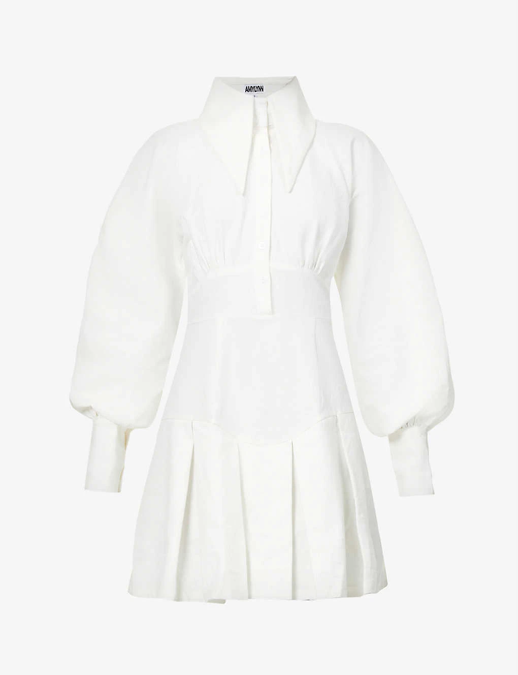 Oversized-collar Crepe Mini Dress 3 Oversized-collar Crepe Mini Dress