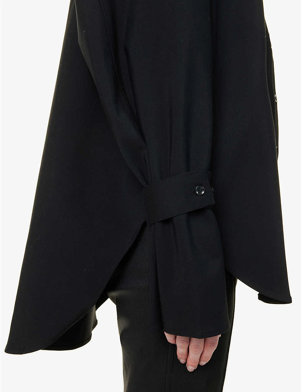 GOOD AMERICAN Tabbed-cuff Loose-fit Cotton-blend Shirt 7 GOOD AMERICAN Tabbed-cuff Loose-fit Cotton-blend Shirt - Image 5