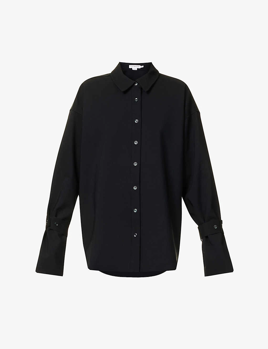 GOOD AMERICAN Tabbed-cuff Loose-fit Cotton-blend Shirt 3 GOOD AMERICAN Tabbed-cuff Loose-fit Cotton-blend Shirt