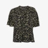 Whistles Hannah Graphic-print Woven Blouse 1 Whistles Hannah Graphic-print Woven Blouse -Sweaty Betty Store R03917870 BLACK M