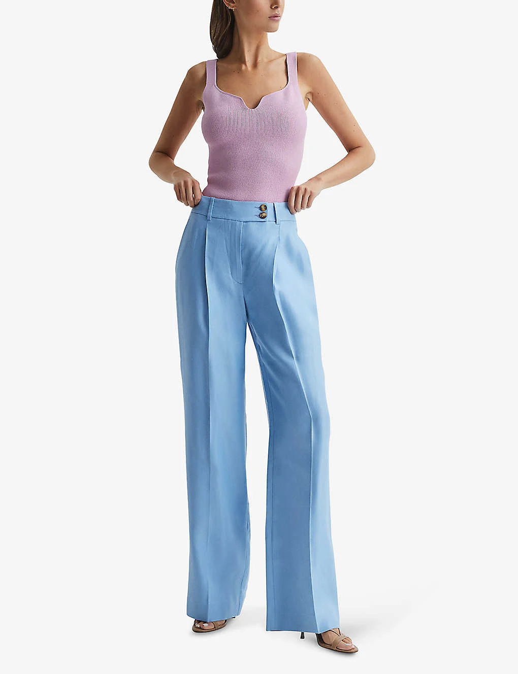 Reiss Daisy Sweetheart-neckline Woven Vest Top 4 Reiss Daisy Sweetheart-neckline Woven Vest Top - Image 2