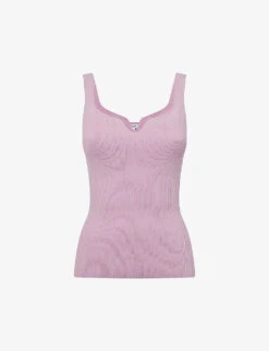 Reiss Daisy Sweetheart-neckline Woven Vest Top