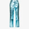 Lupe Straight-leg High-rise Faux-leather Trousers 1 Lupe Straight-leg High-rise Faux-leather Trousers -Sweaty Betty Store R03934386 ICEBLUE M