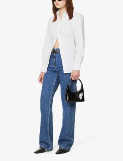 The Boyfriend Long-sleeved Organic-cotton Shirt -Sweaty Betty Store R03935314 WHITE ALT01