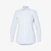 The Boyfriend Long-sleeved Cotton-poplin Shirt 1 The Boyfriend Long-sleeved Cotton-poplin Shirt -Sweaty Betty Store R03935317 STEELBLUE M