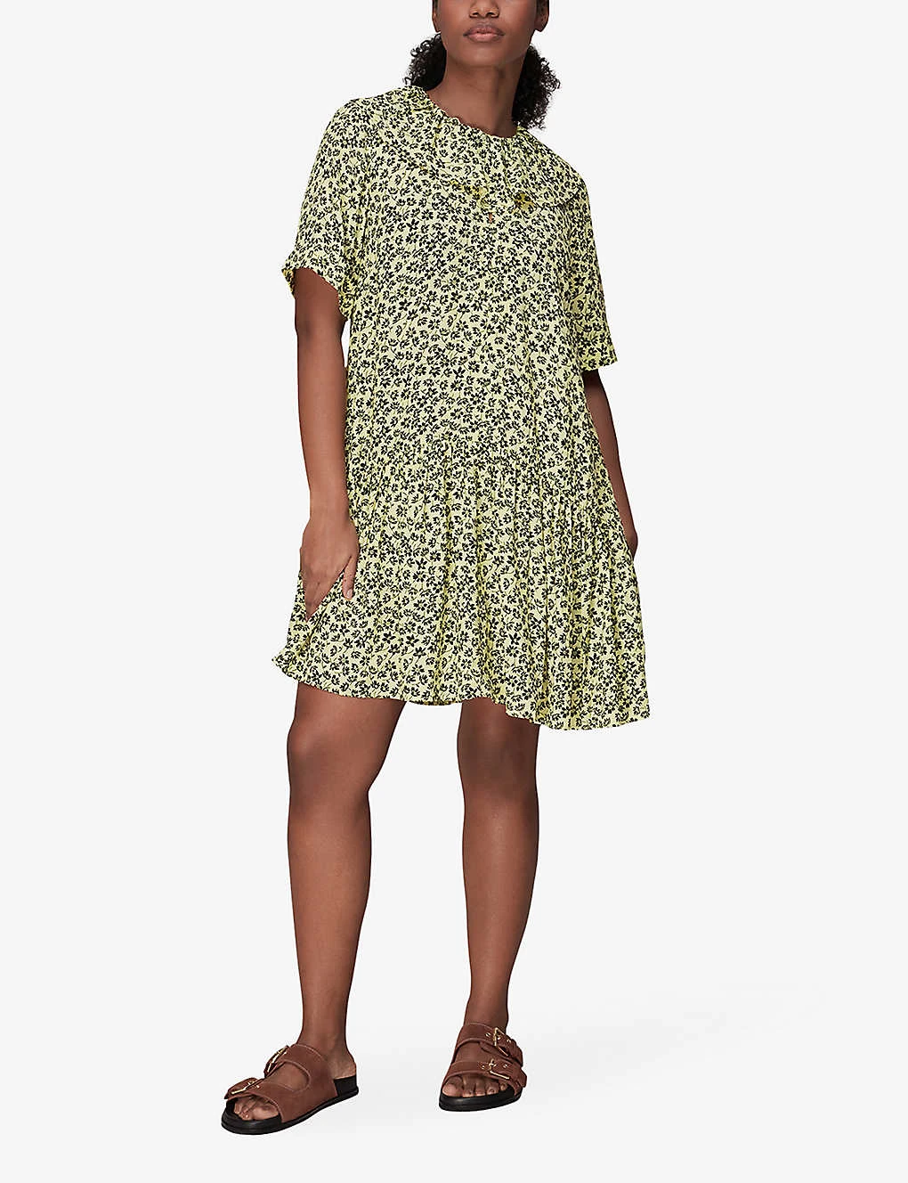 Whistles Floral-print Frill-collar Woven Dress 4 Whistles Floral-print Frill-collar Woven Dress - Image 2