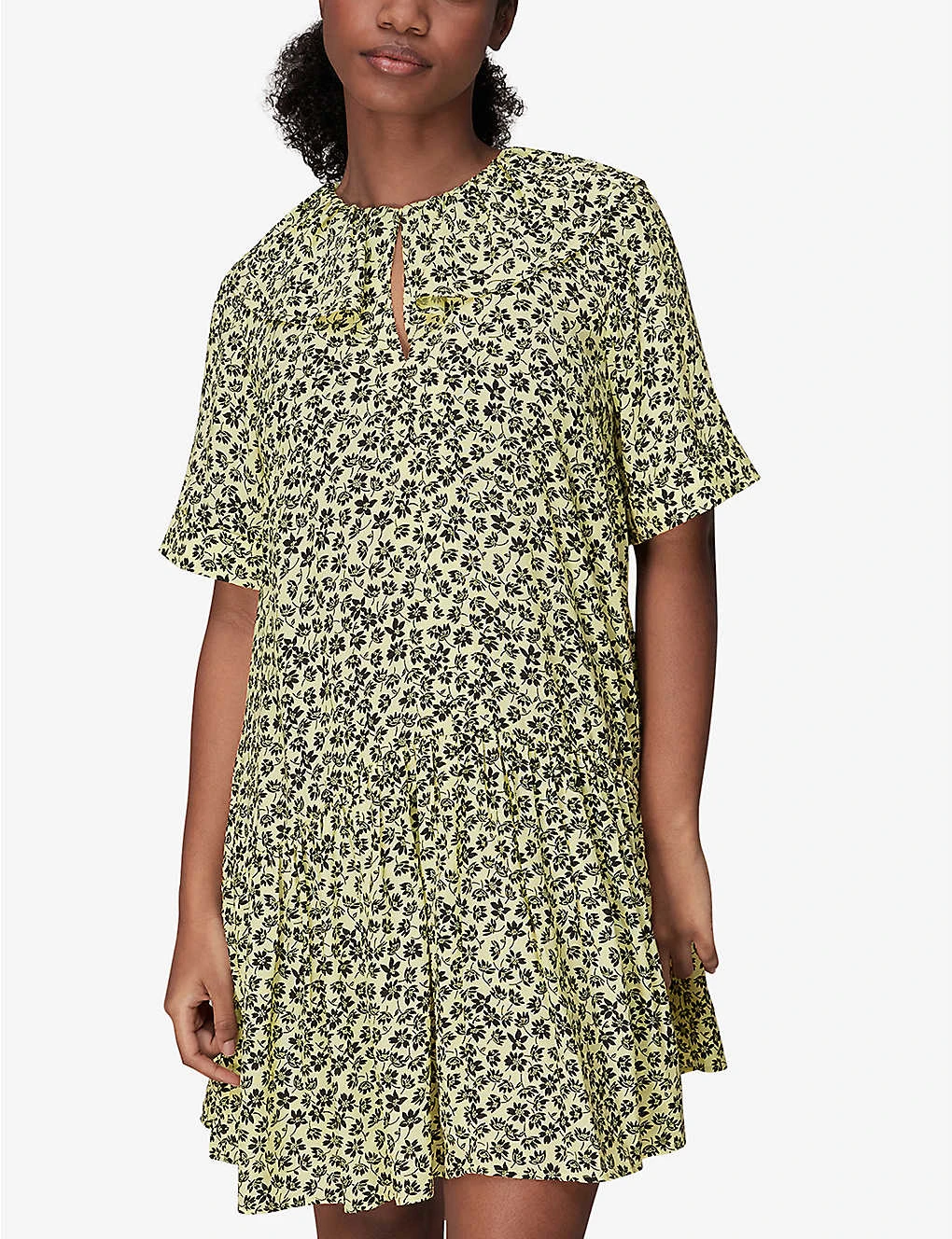 Whistles Floral-print Frill-collar Woven Dress 5 Whistles Floral-print Frill-collar Woven Dress - Image 3