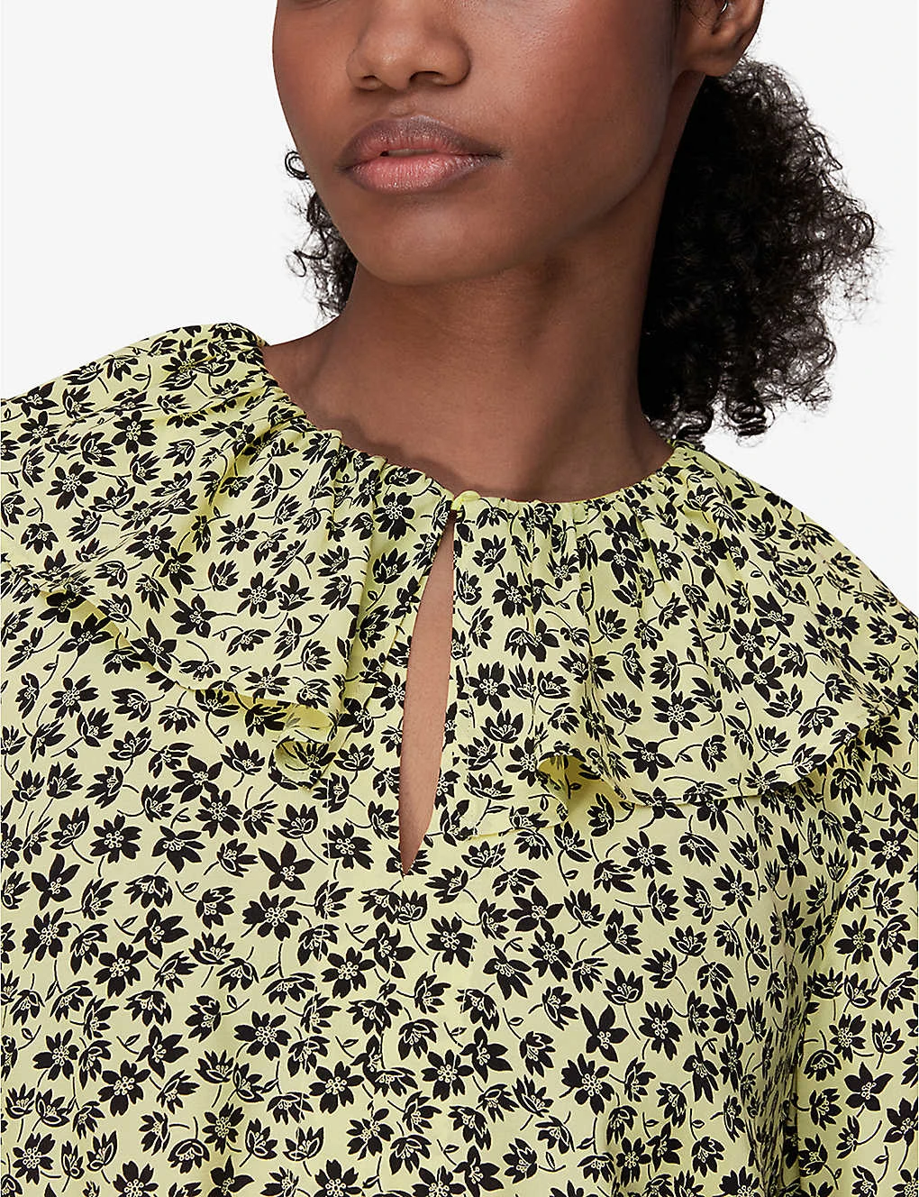 Whistles Floral-print Frill-collar Woven Dress 7 Whistles Floral-print Frill-collar Woven Dress - Image 5