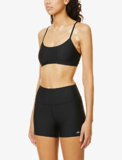 Intrigue Scoop-neck Stretch-woven Sports Bra 9 Intrigue Scoop-neck Stretch-woven Sports Bra -Sweaty Betty Store R03938603 BLACK ALT02