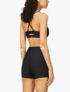 Intrigue Scoop-neck Stretch-woven Sports Bra 10 Intrigue Scoop-neck Stretch-woven Sports Bra -Sweaty Betty Store R03938603 BLACK ALT03