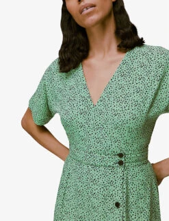 Whistles Ink Leopard-print Crepe Midi Dress 11 Whistles Ink Leopard-print Crepe Midi Dress -Sweaty Betty Store R03942762 MULTICOLOURED ALT04