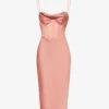 Myrna Corset Satin Midi Dress 2 Myrna Corset Satin Midi Dress -Sweaty Betty Store R03959991 ROSE M