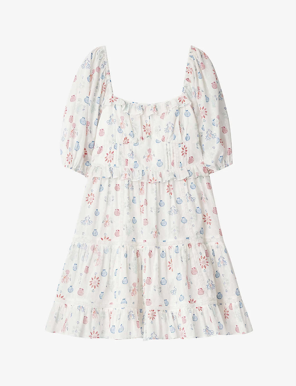 By Malina Alessia Puff-shoulder Cotton Mini Dress 3 By Malina Alessia Puff-shoulder Cotton Mini Dress