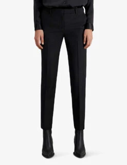 THE KOOPLES Tailored Slim-fit Mid-rise Wool Trousers -Sweaty Betty Store R03977097 BLA01 ALT02