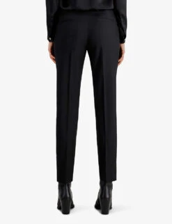 THE KOOPLES Tailored Slim-fit Mid-rise Wool Trousers -Sweaty Betty Store R03977097 BLA01 ALT03