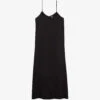 THE KOOPLES Lace-trim V-neck Woven Slip Midi Dress -Sweaty Betty Store R03977112 BLA01 M