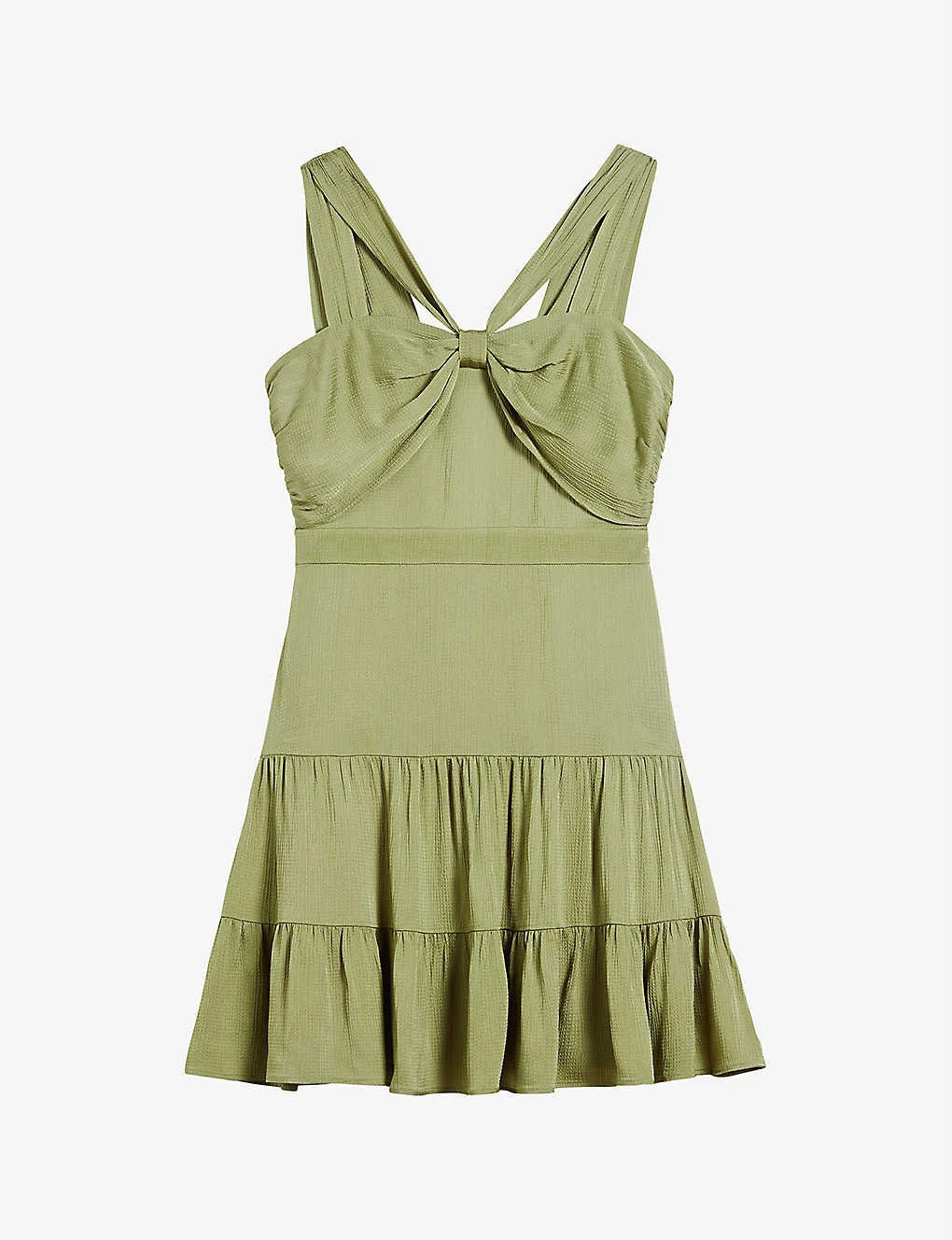 Ted Baker Knot-front Textured Woven Mini Dress 3 Ted Baker Knot-front Textured Woven Mini Dress