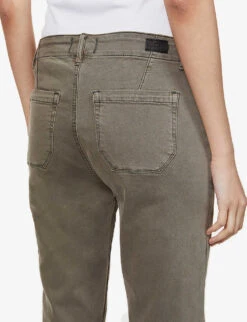 Paige Mayslie Tapered Mid-rise Stretch-denim Jeans -Sweaty Betty Store R03990812 VINTAGEMOSS ALT04