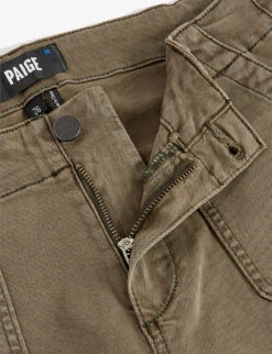 Paige Mayslie Tapered Mid-rise Stretch-denim Jeans -Sweaty Betty Store R03990812 VINTAGEMOSS ALT06