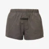 ESSENTIALS Brand-patch Cotton-blend Shorts 2 ESSENTIALS Brand-patch Cotton-blend Shorts -Sweaty Betty Store R03991677 OFFBLACK M