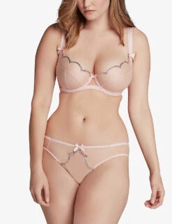 AGENT PROVOCATEUR Lorna Low-rise Mesh Briefs 9 AGENT PROVOCATEUR Lorna Low-rise Mesh Briefs -Sweaty Betty Store R03992390 BABYPINKROSEGOLD ALT02