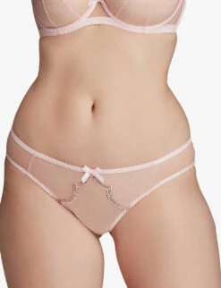 AGENT PROVOCATEUR Lorna Low-rise Mesh Briefs 11 AGENT PROVOCATEUR Lorna Low-rise Mesh Briefs -Sweaty Betty Store R03992390 BABYPINKROSEGOLD ALT04